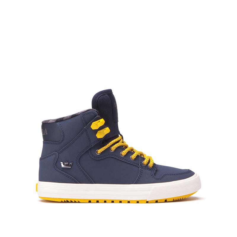 Zapatillas Altas Supra Argentina Niños - VAIDER COLD WEATHER Azul Marino / Amarillo (HLNKQ-4819)